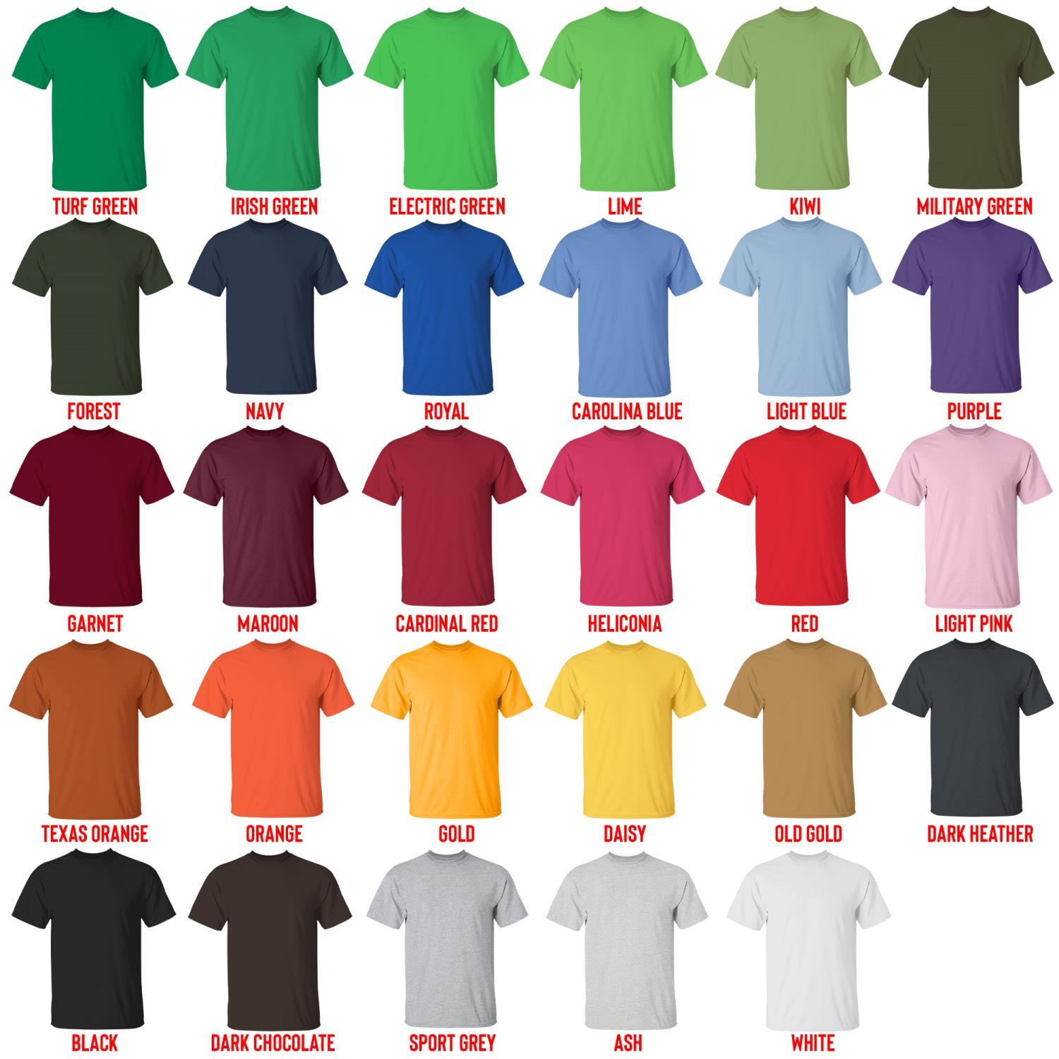 t shirt color chart - Daft Punk Band Shop