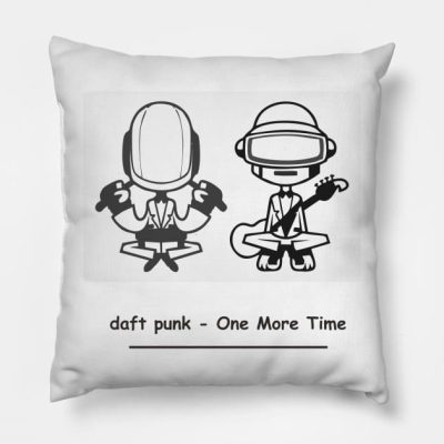 Daft Punk One More Time Throw Pillow Official Daft Punk Merch