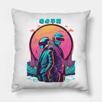 Daft Punk Japanese Style Throw Pillow Official Daft Punk Merch