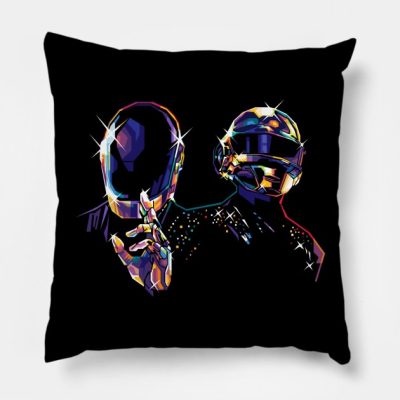 Daft Punk Wpap V7 Throw Pillow Official Daft Punk Merch