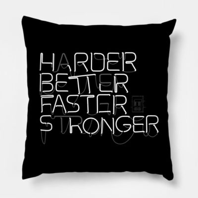 Harder Better Faster Stronger Punk Throw Pillow Official Daft Punk Merch