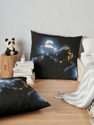 Access Punk 15 Throw Pillow Official Daft Punk Merch