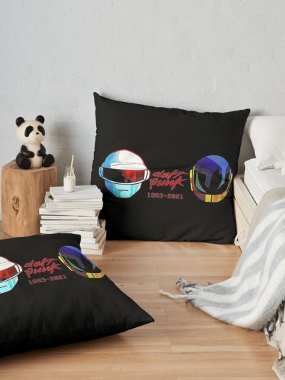 Glam Punk Throw Pillow Official Daft Punk Merch