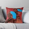 Blue Helm Discovery Silkscreen Throw Pillow Official Daft Punk Merch